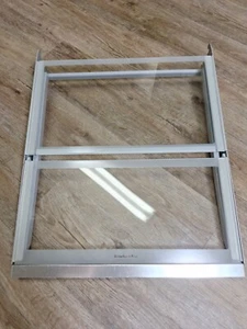 OEM KitchenAid Whirlpool Refrigerator Glass Split Shelf WPW10737428 - Picture 1 of 4