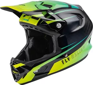 Fly Racing Werx-R Carbon Youth MX Offroad Helmet Yellow/Teal LG - Picture 1 of 3