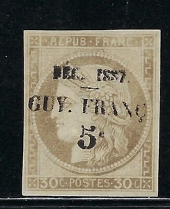 B&D: 1887 Guayana Francesa Scott 8 MNG 4-márgenes--limpio - Imagen 1 de 2