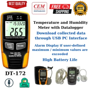 CEM DT-172 Temperature and Humidity Meter with Datalogger - Picture 1 of 5