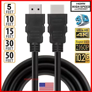 HIGH SPEED HDMI Cable 2.0 2K 4K 3D UHD Ultra HD 2160P HDR 60Hz 18Gbps HDCP HDTV - Picture 1 of 17