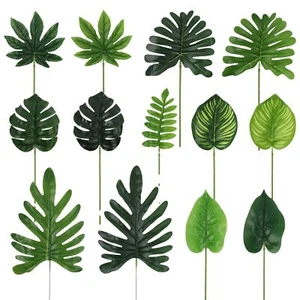 Lush Artificial Tropical Leaf Decorations Stems for Floristry Home Bouquet - Picture 1 of 14