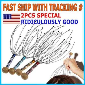 Head Massager Scratcher Neck Massage Scalp Relax Calm Stress Relief Octopus - Picture 1 of 9