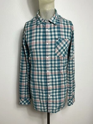 Quiksilver Mens Plaid Button-up Shirt Sz X-Large Long Sleeve Blue/Red/White - Image 1 of 4