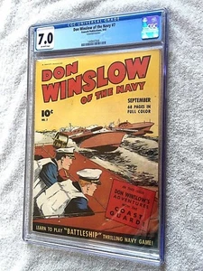 Don Winslow de la Marina #7 cgc 7,0 BLANCO ROTO páginas 1943 y fotocopia a color GRATIS - Imagen 1 de 12