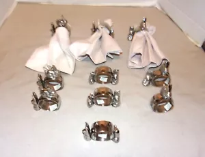 Set of Ten Nickel Plated Bunny Rabbit Napkin Rings: India - Picture 1 of 16