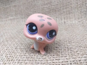 Littlest Pet Shop Authentic # 1526 Pink Gray White Seal Purple Eyes - Foto 1 di 4