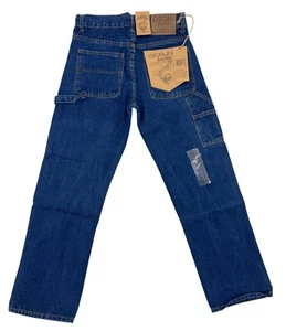 Oscar Jeans Carpenter Work Pants Men's Stonewash Denim Utility Pocket FS NWT - Picture 1 of 6