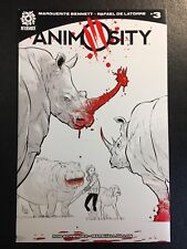 Animosity 3 Variant B/W Sketch Kyle Strahm Rare V 1 Aftershock Animals Comi