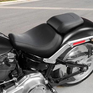 Cojín de asiento de pasajero negro para conductor apto para Harley Fat Boy FLFB 2018-2023 - Imagen 1 de 8