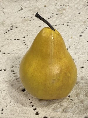 Vintage Stone Fruit Marble Alabaster Pear - Image 1 of 4