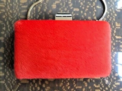 *LANVIN* Bolso Bandolera/Bolso de Mano Piel de Poni Naranja Brillante con Herrajes Dorados Brillante Foto 1 de 4