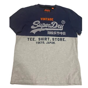 VINTAGE SUPERDRY Premium Label Line Store Tokyo Japan T-Shirt XL  - Picture 1 of 4