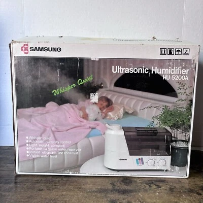 Vintage 1987 Samsung Ultrasonic Humidifier Whisper Quiet HU 5200A New - Open Box - Image 1 of 4