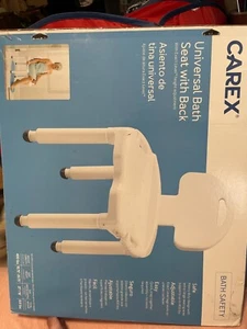 White Universal shower/bath seat with back, 400lbs Max, total weight 8.6 lbs - Picture 1 of 2