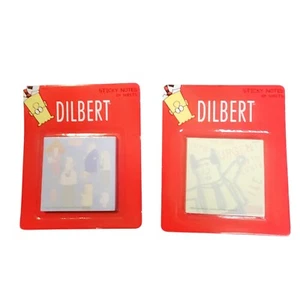 2008 Dilbert Set Of 2 Sticky Notes 64 Sheets Each Dilbert Office New Vintage - Picture 1 of 6