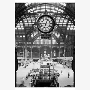 New York Penn Station; costruzione 1910; poster fotografico stampato personalizzato - Foto 1 di 11