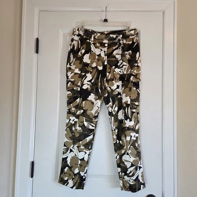 Pantalones al tobillo Chicos satinados cargo camuflados talla 00 EE. UU. talla 2 nuevos con etiquetas negros tostados con cinturón suaves Foto 1 de 4
