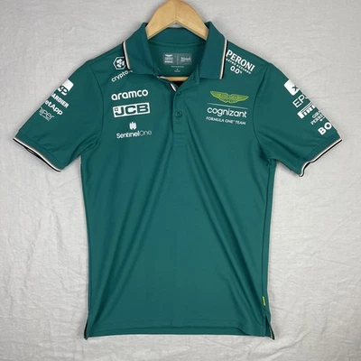 Aston Martin Polo Shirt Mens XS Green Hugo Boss Formula One Team Racing Cars - Image 1 of 4