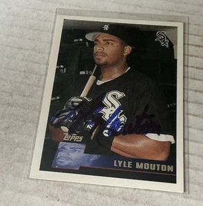 lyle mouton #119 - 1997 Topps Baseball - Hand Signed Auto - Picture 1 of 2