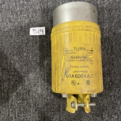 Hubbell HBL26419 Hubbellock Plug 60A 600VAC 3Pole 4 Wire - Image 1 of 4