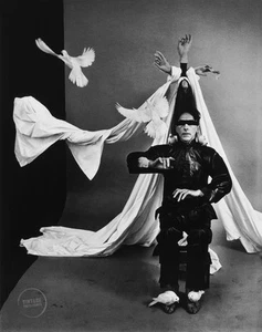 VTG Philippe Halsman Print Jean Cocteau Writer Poet Portrait Art 1949 Mat 16x19 - Picture 1 of 2