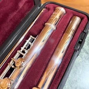 YAMAHA YFL-221SII Flute Nickel Silver Plated w/ Case Tested Used From Japan - Picture 1 of 11
