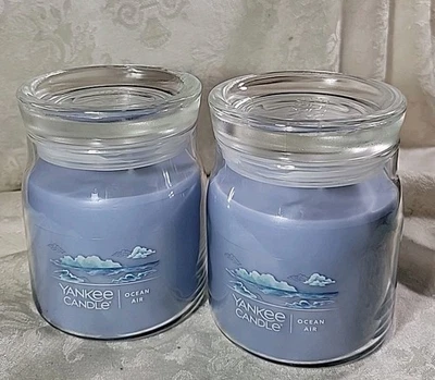 Yankee Candle Ocean Air 2 mechas tarro mediano exclusivo - Juego de 2 - NUEVO  Foto 1 de 4