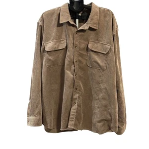 Camisa vintage Stag Hill de pana tostada manga larga con botones - Imagen 1 de 3
