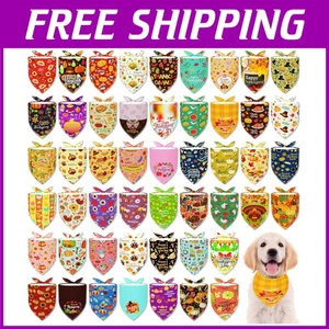 Thanksgiving Hund Bandanas Set - 100 Stück Kürbis & Ahornblatt - Bild 1 von 9