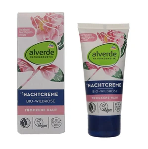 Crema de noche cosmética natural Аlverde rosa silvestre orgánica ácido hialurónico piel seca 50 ml - Imagen 1 de 6