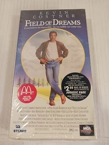 Field Of Dreams (VHS, 1997) New Sealed McDonalds Jurassic Park Sticker Watermark - Bild 1 von 7