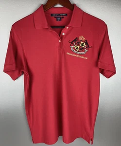 GREYHOUND Adopt Rescue Polo Shirt Women's M Devon & Jones Red Pima Cotton Nice - Picture 1 of 10