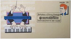 PERCY GRAINGER FDC STAMPED NORTH BRIGHTON PLACE OF BIRTH FIRST 1ST DAY COVER - Picture 1 of 1