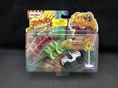 Maisto Dino Adventures 迷你玩具套装 带恐龙和车辆 15462 — 第 1/4 张图片