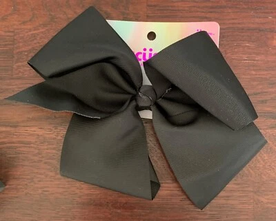 Clip de salón con arco sólido Scunci Jumbo, 1 pieza negro de aproximadamente 6,5" x 5" Foto 1 de 2