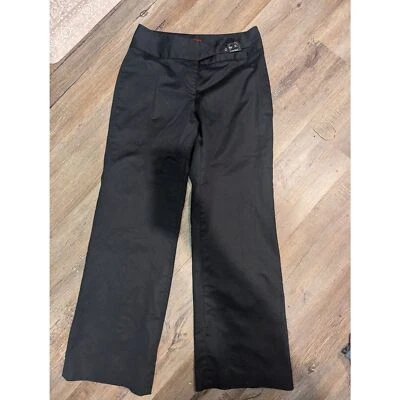 Pantalones de vestir Oscar de la Renta negros de pierna ancha para mujer, talla 8 Foto 1 de 3