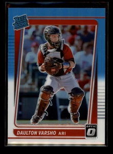 2021 Donruss Optic Carolina Blue & White #46 Daulton Varsho RC Diamondbacks - Picture 1 of 2