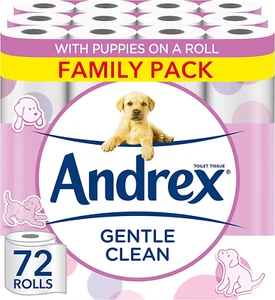 Andrex Gentle Clean Toilet Rolls - 72 Toilet Roll Pack - Bulk Buy Toilet Paper - - Picture 1 of 12