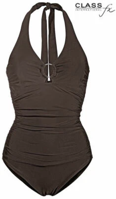 NEU BRAUN FORMWUNDER BAUCHWEG BADEANZUG NECKHOLDER ZIERRING 34 C CLASS *096432 - Bild 1 von 4