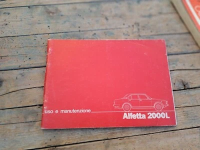 Alfa Romeo Alfetta 2000 Libretto Uso e Manutenzione Originale + allegati - Immagine 1 di 3