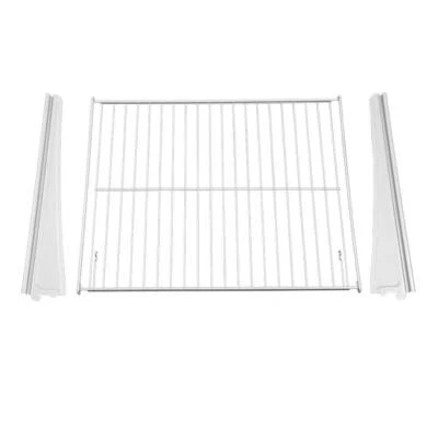 Kit de ferragens de gaveta de aço 4 pol x 21 pol. branco malha larga tipo cesta - Imagem 1 de 4