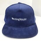 Vintage Westinghouse Corduroy Blue Cap Snapback Trucker Hat K-Products Vtg
