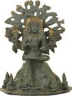 Masterpiece Dakshinamurti Shiva Seated Jai God Statue 12"Green Brass Hindu 6.2KG