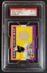 2001 Upper Deck Decade 1970's Eddie Murray Game Used Bat Relic PSA Graded 8
