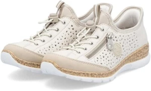 Rieker Women's Zip Up Beige Shoes 42v3 - Picture 1 of 5