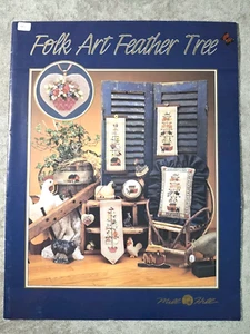 Mill Hill VOLKSKUNST FEDERBAUM gezählt Kreuzstich Vintage Karte, NS - Bild 1 von 1