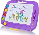 Large Magnetic Drawing Board 4 Colors 42x33cm Doodle Pad with 4 Stamps 36 Month+