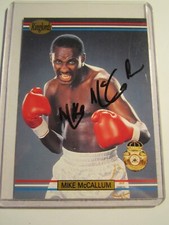 1991 MIKE MCCALLUM BOXING CARD #23 RINGLORDS' BOXING CARD AUTOGRAPHED BBA17A -A