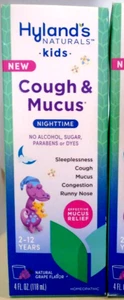 Hyland's Naturals Kids COUGH & MUCUS NIGHTTIME 2-12 years 4 fl oz - Picture 1 of 2